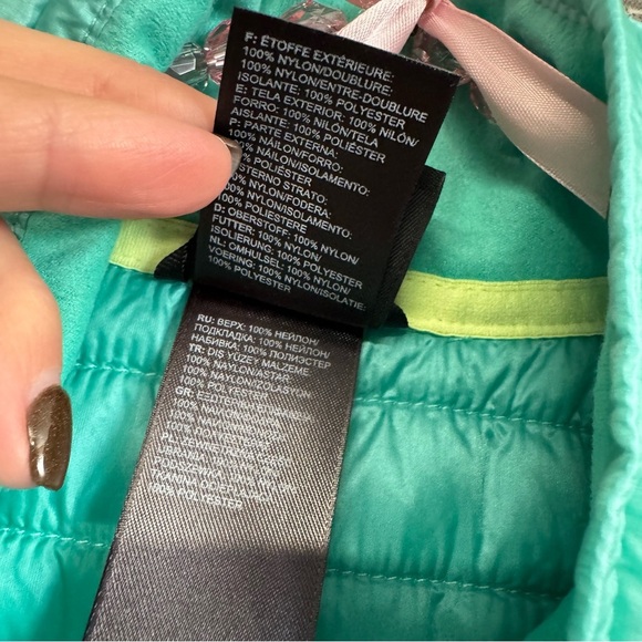 The North Face Kayla Vest retro green puffer Insulated Full Zip - Picture 5 of 12